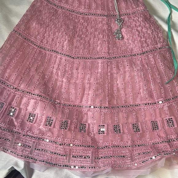 pink and silver sari. set 3 piece’s - Picture 6 of 10